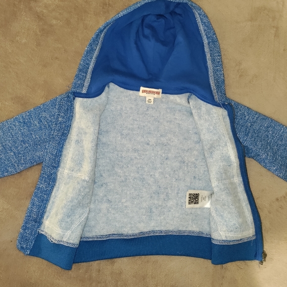 True Religion | Baby/ Kids Zip Up Hoodie Sweatshirt Marled Blue Size 24 months - Picture 6 of 10